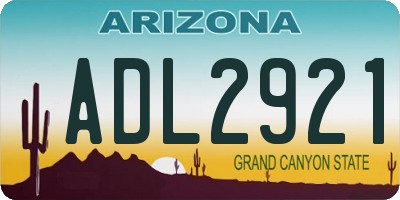 AZ license plate ADL2921