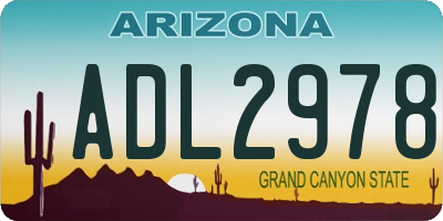 AZ license plate ADL2978