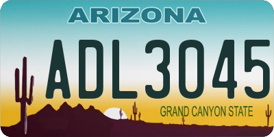 AZ license plate ADL3045