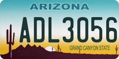 AZ license plate ADL3056