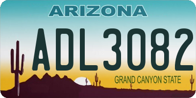 AZ license plate ADL3082