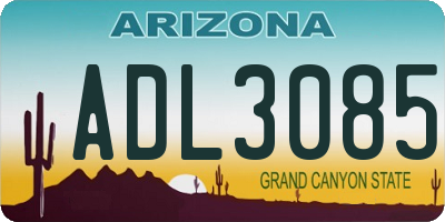AZ license plate ADL3085