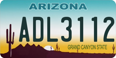AZ license plate ADL3112