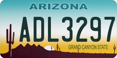AZ license plate ADL3297