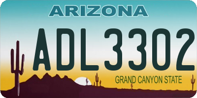 AZ license plate ADL3302