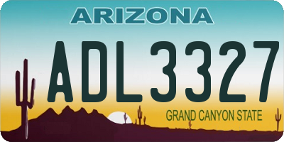 AZ license plate ADL3327