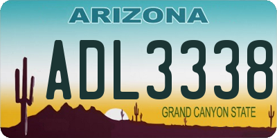 AZ license plate ADL3338
