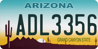 AZ license plate ADL3356