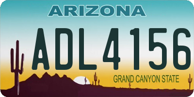 AZ license plate ADL4156