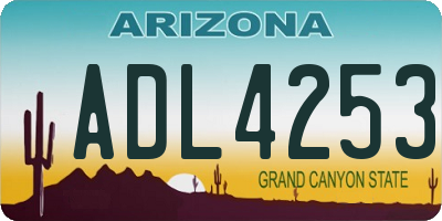 AZ license plate ADL4253