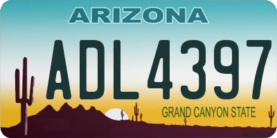 AZ license plate ADL4397