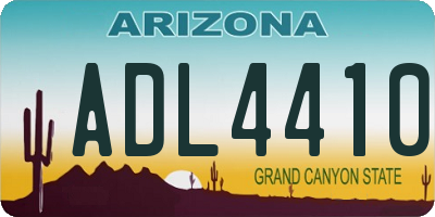 AZ license plate ADL4410