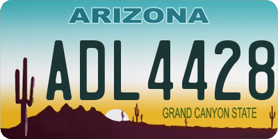 AZ license plate ADL4428