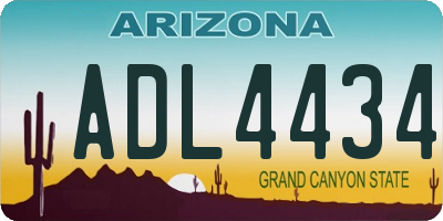 AZ license plate ADL4434