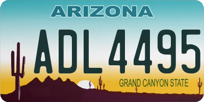AZ license plate ADL4495