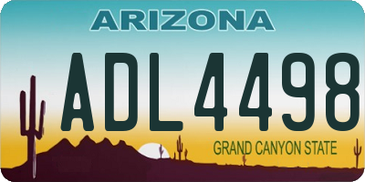 AZ license plate ADL4498