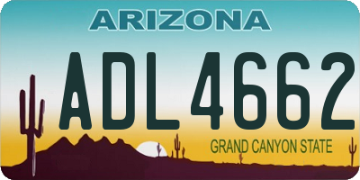 AZ license plate ADL4662