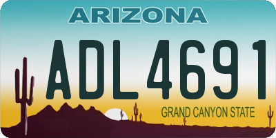AZ license plate ADL4691