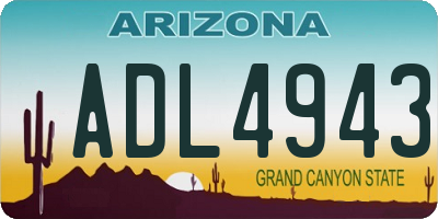 AZ license plate ADL4943