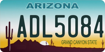 AZ license plate ADL5084
