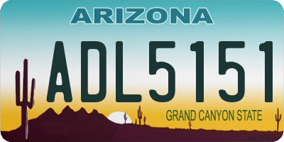 AZ license plate ADL5151