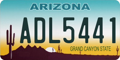 AZ license plate ADL5441