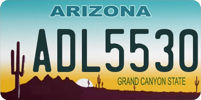 AZ license plate ADL5530