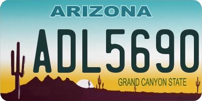 AZ license plate ADL5690