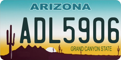 AZ license plate ADL5906