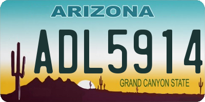 AZ license plate ADL5914