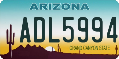 AZ license plate ADL5994