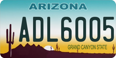 AZ license plate ADL6005