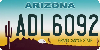 AZ license plate ADL6092