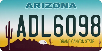 AZ license plate ADL6098