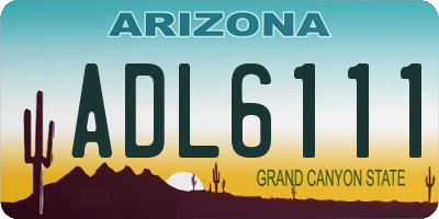 AZ license plate ADL6111