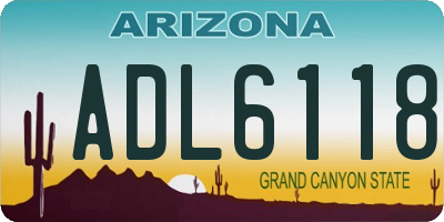 AZ license plate ADL6118
