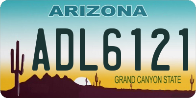 AZ license plate ADL6121