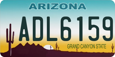 AZ license plate ADL6159