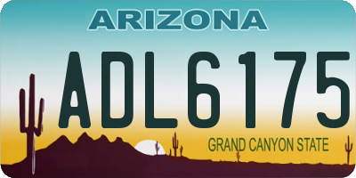 AZ license plate ADL6175