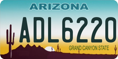 AZ license plate ADL6220