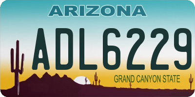 AZ license plate ADL6229
