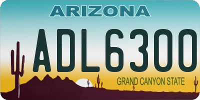 AZ license plate ADL6300
