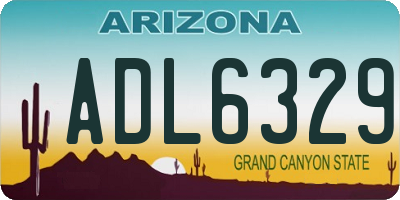 AZ license plate ADL6329
