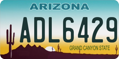 AZ license plate ADL6429