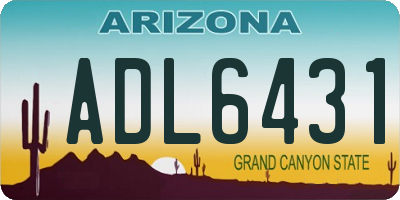 AZ license plate ADL6431