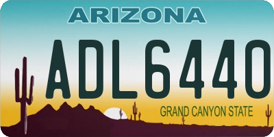AZ license plate ADL6440