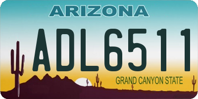 AZ license plate ADL6511
