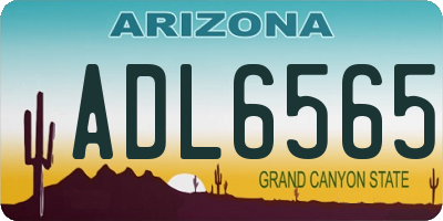 AZ license plate ADL6565