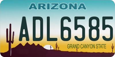 AZ license plate ADL6585