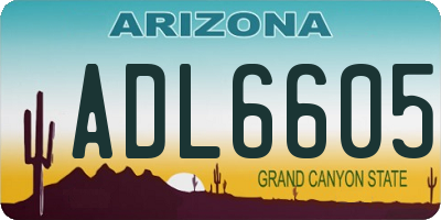 AZ license plate ADL6605